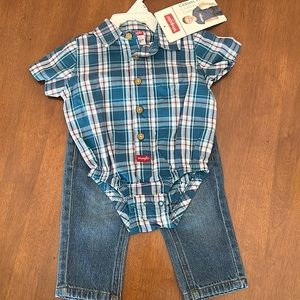NWT Wrangler Baby Jeans and Shirt